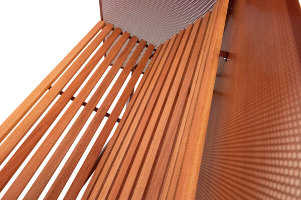 Weltevree PatioBench, een gepoedercoate bank met eucalyptushout - Afbeelding 6