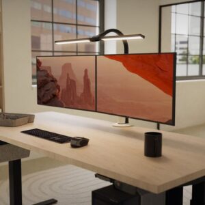 Tern Monitorlamp – Flexibele LED Bureaulamp voor Dubbele Monitoren | Dimbaar & Oogvriendelijk