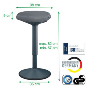 Ergo Active Kruk met comfortabele Dual Density Foam zitting