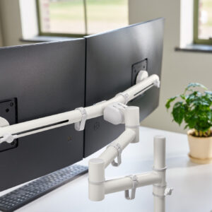Dataflex Dubbele Monitorarm Viewgo vernieuwd model !