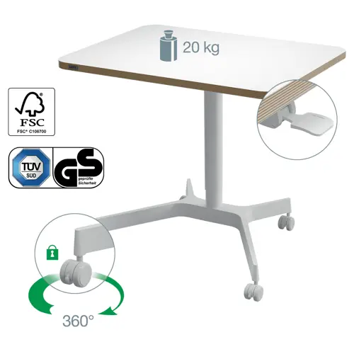 Ergo Compact Zitsta Mobiele Tafel - Afbeelding 3